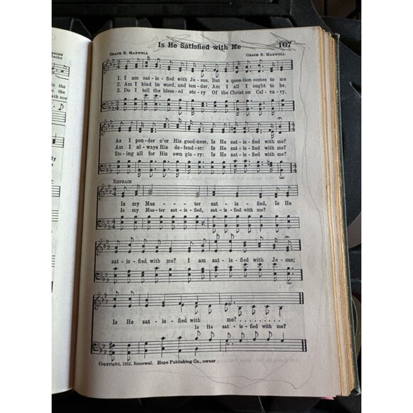 Tabernacle Hymns Number Four 1955 Green Hardcover Hymnal Vintage Book USA - Picture 7 of 11
